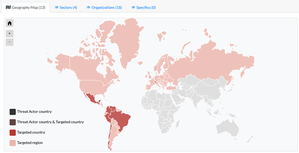 Image 2: Guacamaya’s Activity Map from the Threat Context module