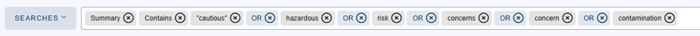 Screenshot Creating a list of keywords