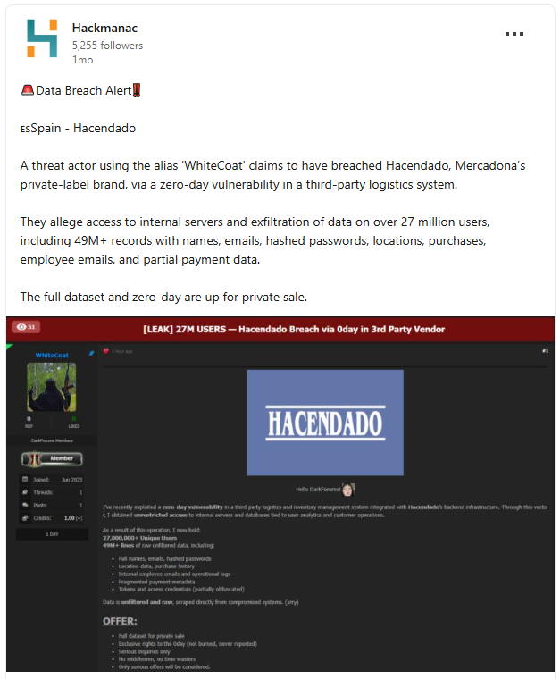 Links appearing to be related to a security incident 2
