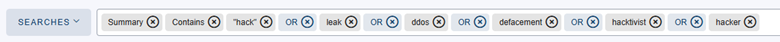 screenshot Setting up our keywords