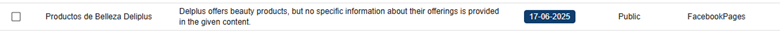 screenshot Unofficial commercialization of products Facebook 3
