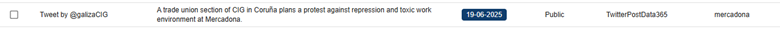 screenshot X users announcing protests against Mercadona for its labor practices 2