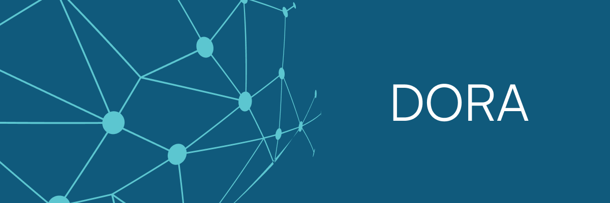 DORA compliance blue graphic