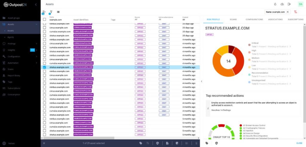 Continuous detection screenshot